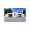 Garage di legno doppio mono falda con ripostiglio personale 9.6x6.4 44/80/30/40 mm, vista frontale