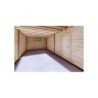 Garage di legno doppio mono falda con ripostiglio personale 9.6x6.4 44/80/30/40 mm, interno pareti