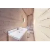 Casa in legno con patio GIANNA 6.5x5.4 44mm, interno bagno