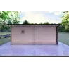 Casa in legno con patio GIANNA 6.5x5.4 44mm, retro