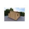 Garage in legno singolo con ripostiglio 35.61 m² 44mm, fronte lato destro