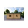 Garage in legno singolo con ripostiglio 35.61 m² 44mm, lato destro