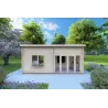 Casetta in legno AFRODITE 6.5x3.5 44mm, vista frontale
