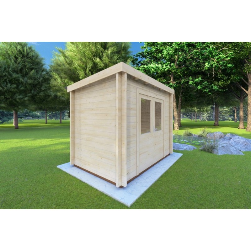 Casetta in legno OLGA 3x2, 44mm, fronte lato sinistro
