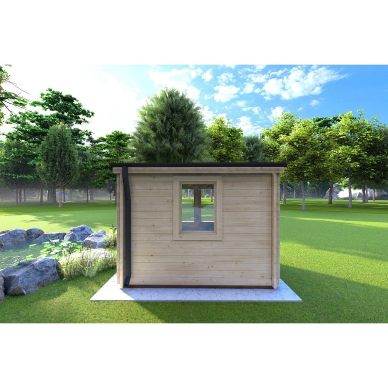 Casetta in legno OLGA 3x2, 44mm, lato sinistro
