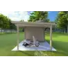 Casetta da giardino AMARISSA con tettoia 3x4 44mm, lato destro