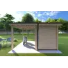 Casetta da giardino AMARISSA con tettoia 3x4 44mm, retro