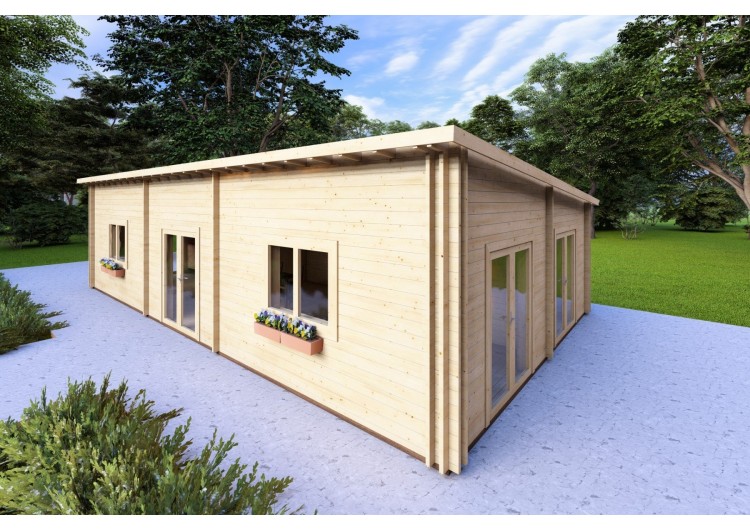 Casa coibentata LILLY 11.70x6.60 44/100/44 mm, fronte lato destro