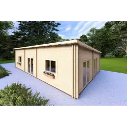 Casa coibentata LILLY 11.70x6.60 44/100/44 mm, fronte lato destro