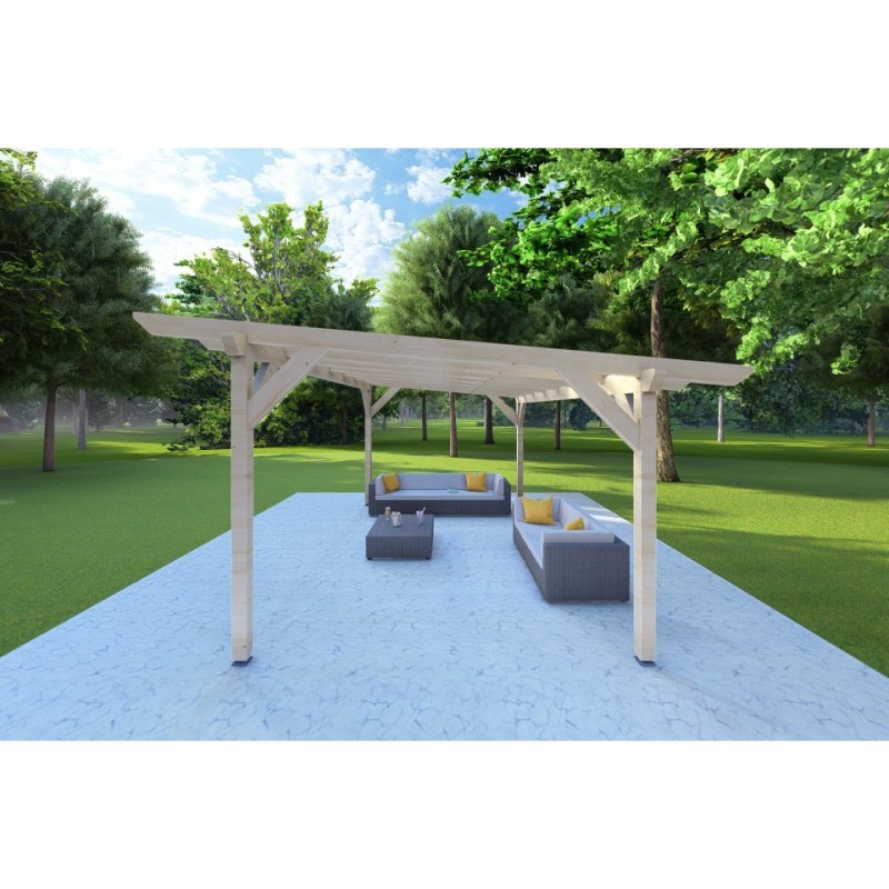Pompeiana di legno 20.40 m², lato destro