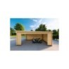 Garage in legno con tettoia mono falda 38 m² 44mm, lato destro
