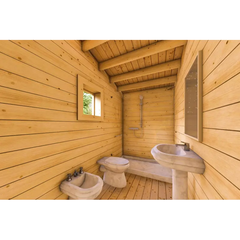Casa coibentata BIANCA 41.68 m² 44/100/44 mm, interno bagno