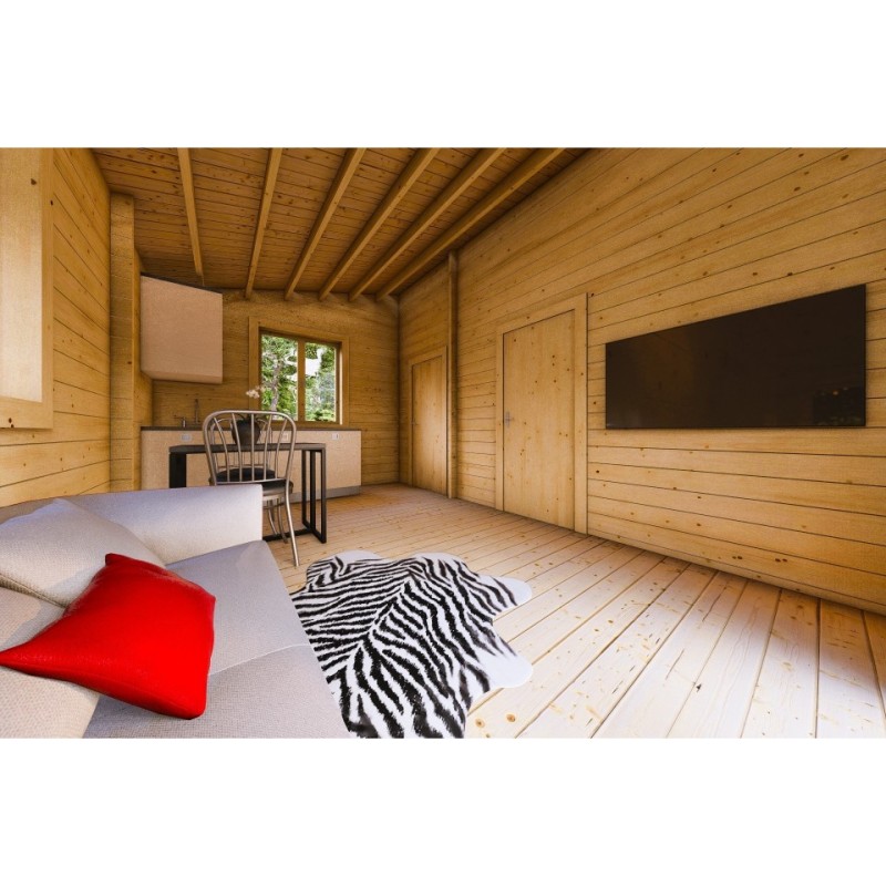 Casa coibentata BIANCA 41.68 m² 44/100/44 mm, interno open space