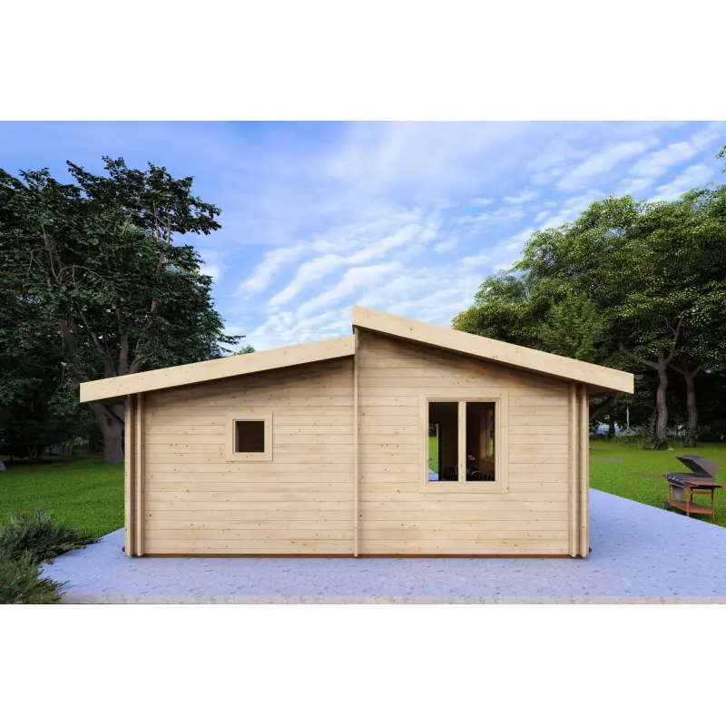 Casa coibentata BIANCA 41.68 m² 44/100/44 mm, retro