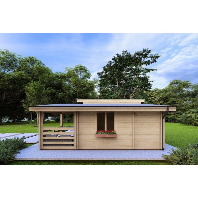 Casa coibentata BIANCA 41.68 m² 44/100/44 mm, lato destro