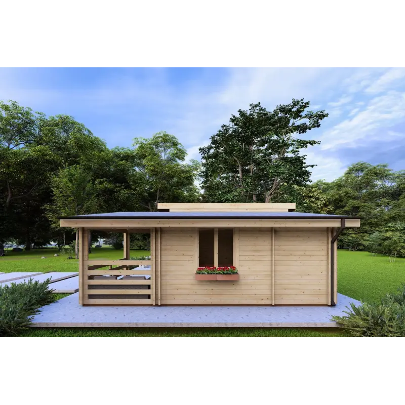 Casa coibentata BIANCA 41.68 m² 44/100/44 mm, lato destro