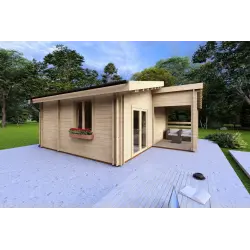 Casa coibentata BIANCA 41.68 m² 44/100/44 mm, fronte lato sinistro