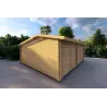 Garage di legno DOPPIO con ripostiglio 6x8 60mm, lato sinistro