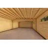 Garage di legno DOPPIO con ripostiglio 6x8 60mm, interno