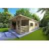 Casa di legno CLOTILDE 5.5X10 44mm, fronte lato destro