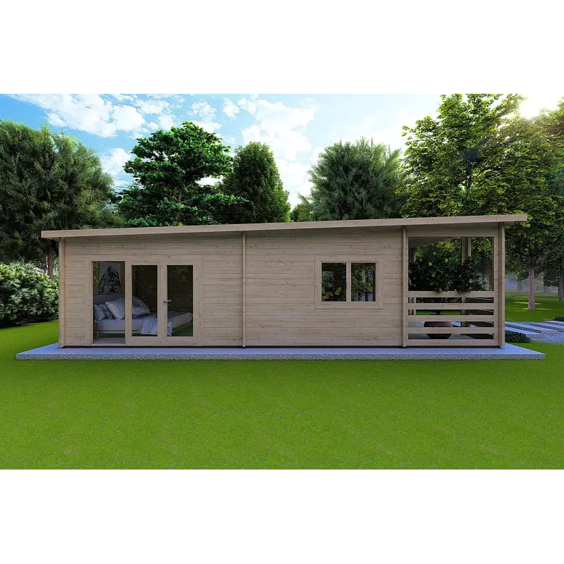 Casa di legno CLOTILDE 5.5X10 44mm, lato sinistro