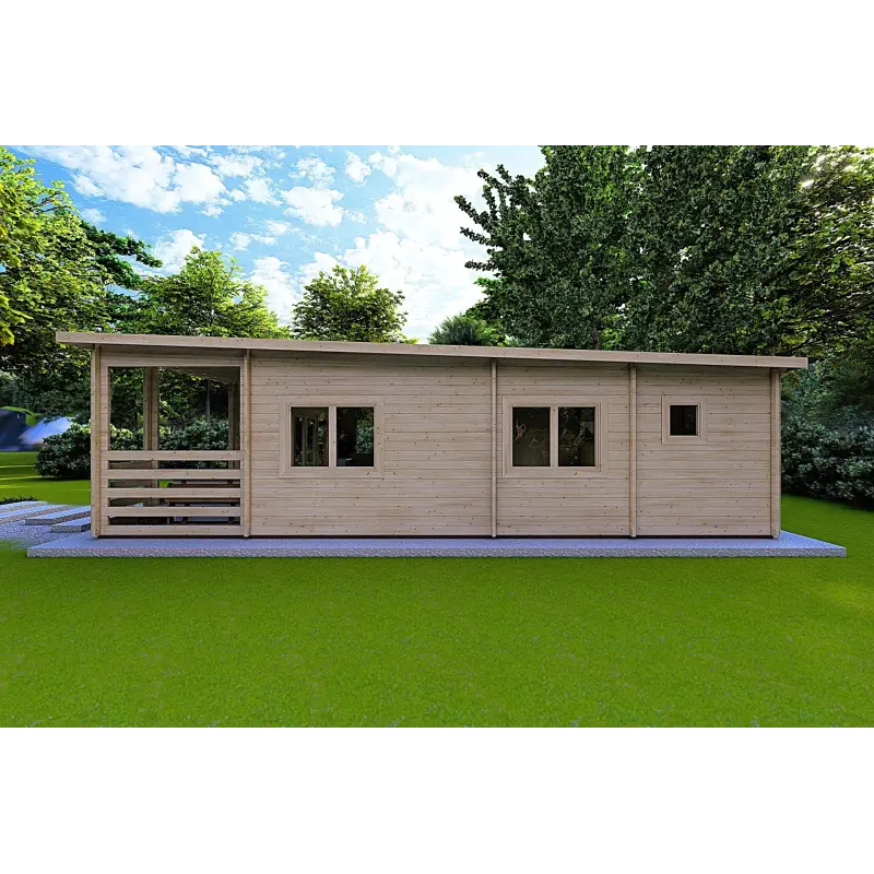Casa di legno CLOTILDE 5.5X10 44mm, lato destro