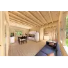 Casa di legno CLOTILDE 5.5X10 44mm, interno open space