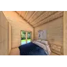 Casa in legno coibentata SILVIA 5.5x7.4 44/100/44 mm, interno camera da letto