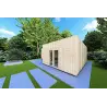 Casa coibentata in legno con cladding SOLEIL 42 m² 60/100/30/40 mm,  lato destro