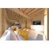 Casa coibentata in legno con cladding SOLEIL 42 m² 60/100/30/40 mm,  interno