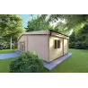 Casa in legno IRENE 8.6x4.9 60mm, fronte lato destro