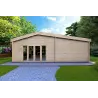 Casa in legno IRENE 8.6x4.9 60mm, vista frontale