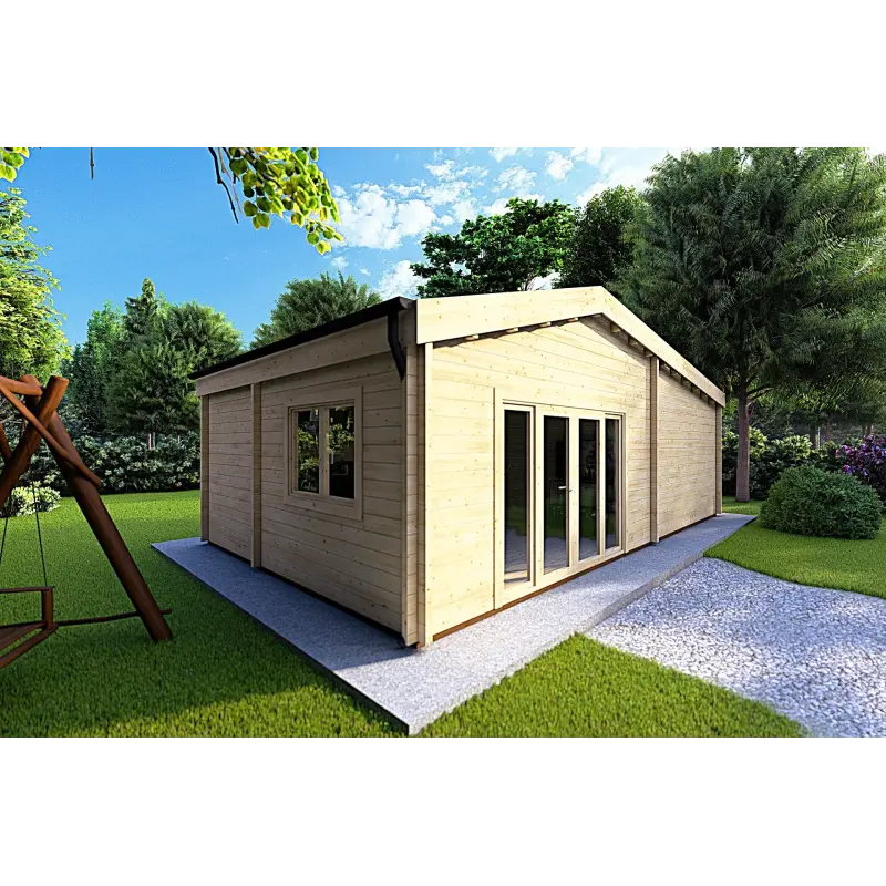 Casa in legno IRENE 8.6x4.9 60mm, lato sinistro
