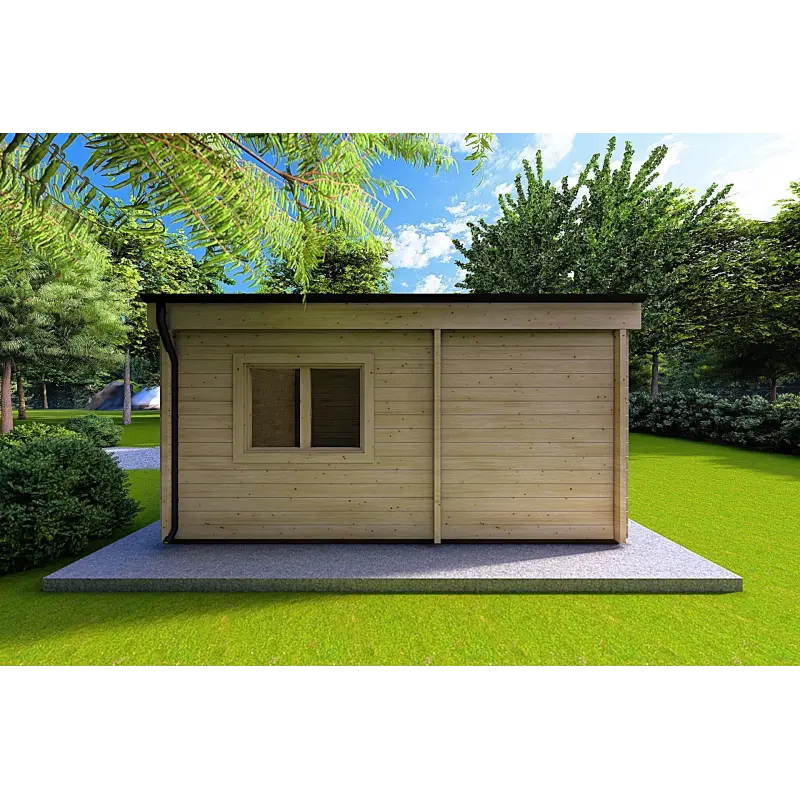 Casa in legno IRENE 8.6x4.9 60mm, lato destro