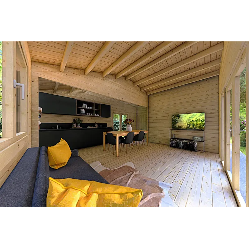 Casa in legno IRENE 8.6x4.9 60mm, interno open space