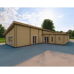 Casa abitabile con garage doppio PRISCILLA 44/140/44 mm, fronte lato destro