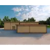Casa abitabile con garage doppio PRISCILLA 44/140/44 mm, vista frontale