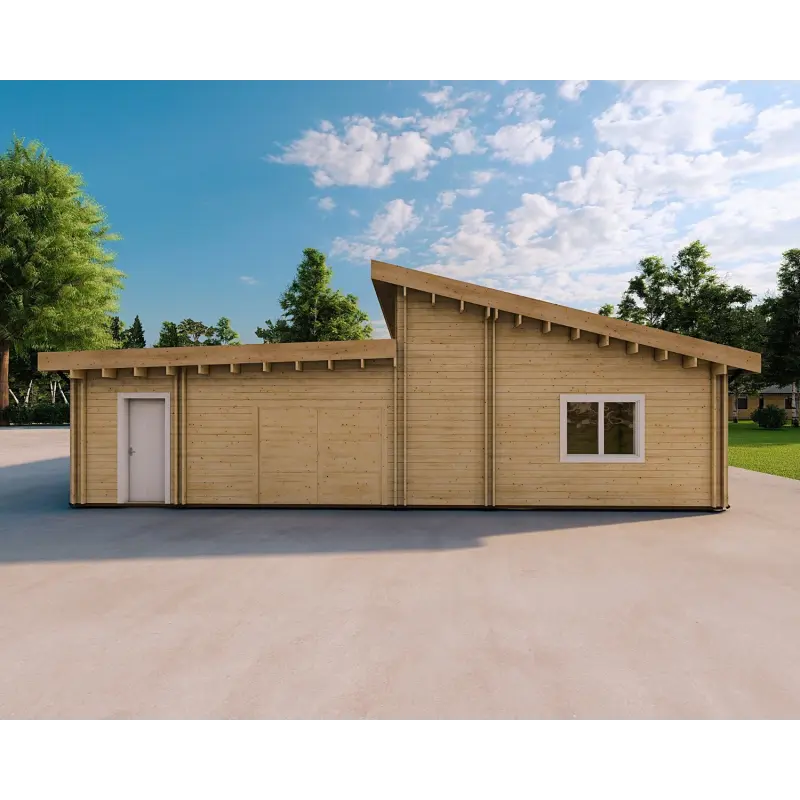 Casa abitabile con garage doppio PRISCILLA 44/140/44 mm, lato destro