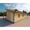 Casa di legno prefabbricata con incastro a coda di rondine PAMELA 115 m² 100mm, retro destro