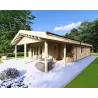 Casa prefabbricata con 5 stanze EVA 108 m² 44/140/44 mm, fronte lato destro