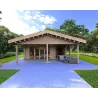 Casa prefabbricata con 5 stanze EVA 108 m² 44/140/44 mm, vista frontale