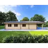 Casa prefabbricata con 5 stanze EVA 108 m² 44/140/44 mm, lato sinistro