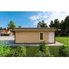 Casa abitabile in legno a ferro di cavallo AMBRA 96 m² 100mm, lato destro