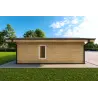 Casa abitabile in legno a ferro di cavallo AMBRA 96 m² 100mm, lato sinistro