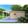 Casa di legno coibentata con 3 stanze ISOBEL 50 m² 44/100/44 mm, lato destro