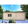 Casa di legno coibentata con 3 stanze ISOBEL 50 m² 44/100/44 mm, retro