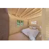 Casa di legno coibentata con 3 stanze ISOBEL 50 m² 44/100/44 mm, interno camera da letto