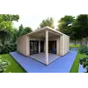 Casa in legno coibentata LUCIA 60 m² 60/100/30/40 mm, fronte lato sinistro