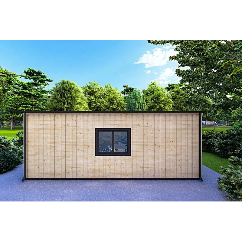 Casa in legno coibentata LUCIA 60 m² 60/100/30/40 mm, retro