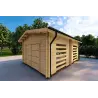 Garage in legno ventilato 6.2x4.2 70mm, fronte lato destro